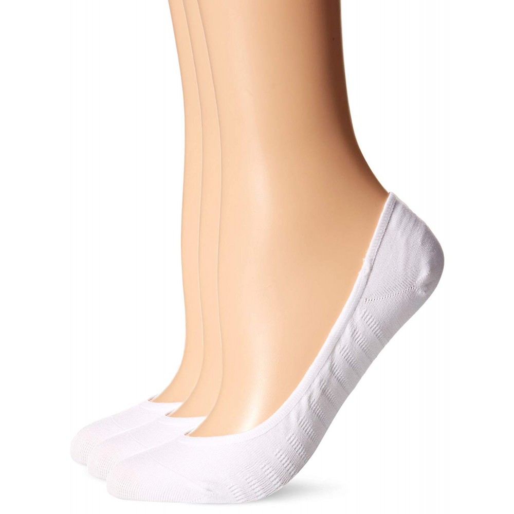 K. Bell Microfiber Liner Socks, White, Sock Size 9-11/Shoe Size 4-10, 3 ...