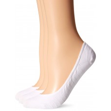 K. Bell Microfiber Liner Socks, White, Sock Size 9-11/Shoe Size 4-10, 3 Pair