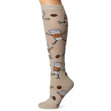 K. Bell Coffee Break Knee High Socks, Oatmeal heather, Sock Size 9-11/Shoe Size 4-10, 1 Pair