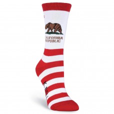 K. Bell CA Republic Crew Socks - American Made, White, Sock Size 9-11/Shoe Size 4-10, 1 Pair