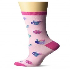 K. Bell SHAG Tropical Drinks Crew Socks, Pink, Sock Size 9-11/Shoe Size 4-10, 1 Pair