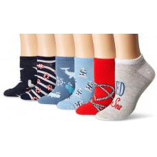 K. Bell Vitamin Sea Socks, Gray Heather, Sock Size 9-11/Shoe Size 4-10, 6 Pair