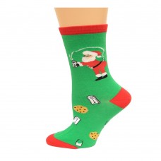 K. Bell Milk & Cookies Crew Socks, Green, Sock Size 9-11/Shoe Size 4-10, 1 Pair