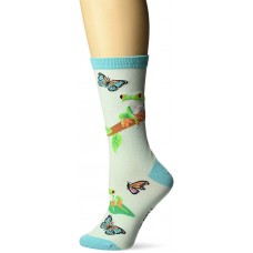 K. Bell Rainforest Frog Crew Socks 1 Pair, Blue, Womens Sock Size 9-11/Shoe Size 4-10