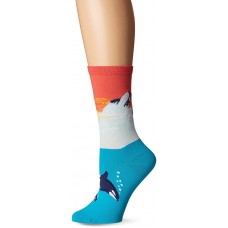 K. Bell Orca Whale Crew Socks 1 Pair, Blue, Womens Sock Size 9-11/Shoe Size 4-10