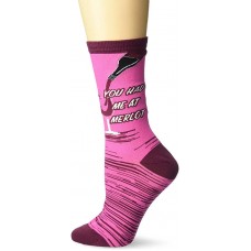 K. Bell Merlot Crew Socks 1 Pair, Rose, Womens Sock Size 9-11/Shoe Size 4-10