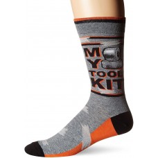 K. Bell Men's Tool Kit Crew Socks Socks 1 Pair, Charcoal Heather, Mens Sock Size 10-13/Shoe Size 6.5-12
