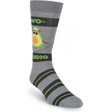 K. Bell Men's Avocardio Crew, Charcoal Heather, Mens Sock Size 10-13/Shoe Size 6.5-12, 1 Pair