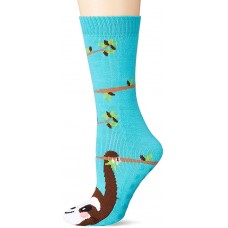 K. Bell Sloth Tube Slipper Socks 1 Pair, Blue, Women's  Size Shoe 9-11