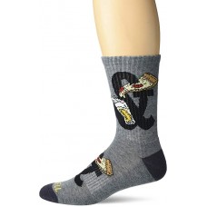 K. Bell Men's Pizza & Beer Crew Socks 1 Pair, Charcoal Heather, Men's  Size Shoe 10-13