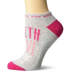 K. Bell Faith Love Hope No Show Socks 1 Pair, Gray Heather, Women's  Size Shoe 9-11
