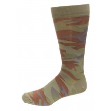 K. Bell Men's Camouflage Crew Socks 1 Pair, Olive, Men's  Size Shoe 10-13