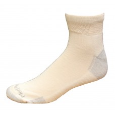 Medipeds Nanoglide Quarter Socks 4 Pair, White W/ Grey, M9-12