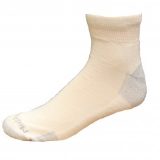 Medipeds Nanoglide Quarter Socks 4 Pair, White W/ Grey, M13-15