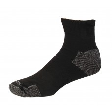 Medipeds Nanoglide Quarter Socks 4 Pair, Black W/ White, M9-12