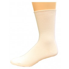 Medipeds Cotton Aloe Infused Roll Top Crew Socks 3 Pair, White, W7-10