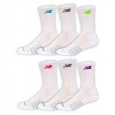 NB Core Cotton Crew Socks, Medium, White, 6 Pair