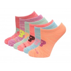 New Balance No Show Socks, Assorted, (S) Ladies 4-6, 6 Pair