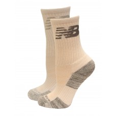 New Balance Crew Socks, White Multi, (L) Ladies 10-13.5/Mens 8.5-12.5, 3 Pair