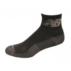 New Balance Cooling Cushion Performance Quarter Crew Socks, Black, (M) Ladies 6-10/Mens 6-8.5, 2 Pair