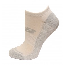 New Balance Cooling Cushion Performance No Show Socks, White, (L) Ladies 10-13.5/Mens 8.5-12.5, 2 Pair