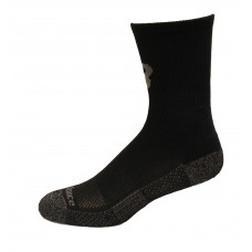 New Balance Cooling Cushion Performance Crew Socks, Black, (L) Ladies 10-13.5/Mens 8.5-12.5, 2 Pair