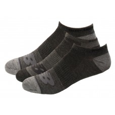 New Balance No Show Flatknit Socks, Grey, (M) Ladies 6-10/Mens 6-8.5, 6 Pair
