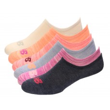 New Balance Invisible Liner Socks, Assorted Colors, (M) Ladies 6-10/Mens 6-8.5, 6 Pair