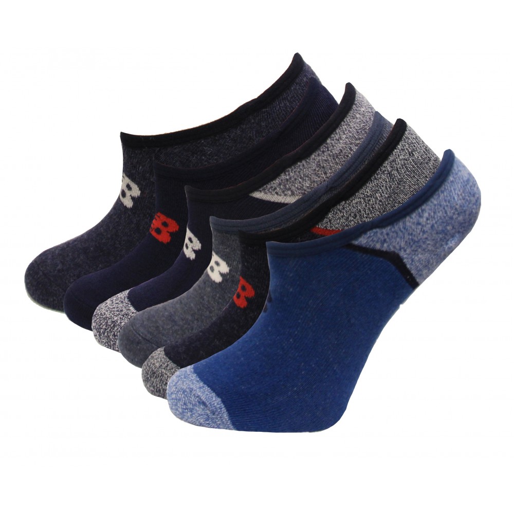 New Balance No Show Liner Socks, Navy, (L) Ladies 10-13.5/Mens 8.5-12.5 ...