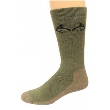 RealTree Outdoorsman Crew Socks, 1 Pair, Large (M 9-13), Olive