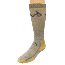 RealTree Merino Uplander Boot Socks, 1 Pair, Medium (M 4-9), Grey/Gold