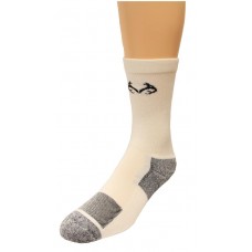 RealTree Insect Shield Crew Socks, 1 Pair, Medium (W 6-9 / M 4-9), White