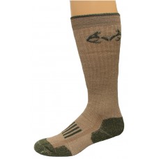 RealTree Merino Tall Boot Socks, 1 Pair, X-Large (M 12-16), Tan/Olive