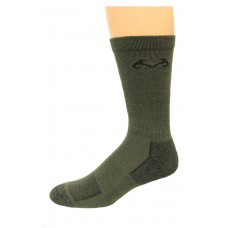 RealTree Ultra-Dri Casual Crew Socks, 1 Pair, Large (M 9-13), Olive