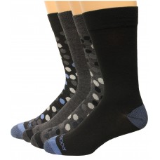 Rockport Men's Crew Socks 4 Pair, Dots Assorted, Men's 8-12