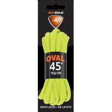 Sof Sole Athletic Oval Shoe Lace, Neon Yellow, 45-Inch