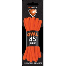 Sof Sole Athletic Oval Shoe Lace, Neon Orange, 45-Inch