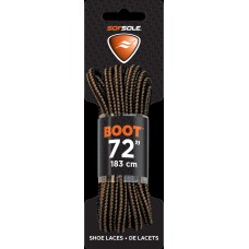 Sof Sole Round Boot Laces (Brown/Black, 72-Inch)