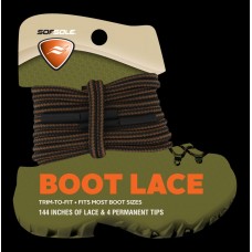 Sof Sole Trim-to-Fit Boot Lace (Brown/Black Stripe, 144-Inch)