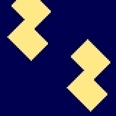FeetPeople Round Lace Key Chain, Navy With Yellow Chip
