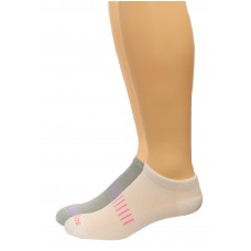 Top Flite Ladies No Show Socks, White/Grey, (M) W 6-9 / M 4-9, 2 Pair