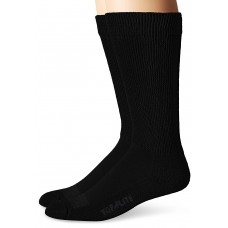 Top Flite Non-Binding Ultra-Dri Crew Socks, Black, (L) W 9-12 / M 9-13, 2 Pair