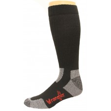 Riggs by Wrangler Steel Toe Boot Sock 2 Pack, Black, M 8.5-10.5