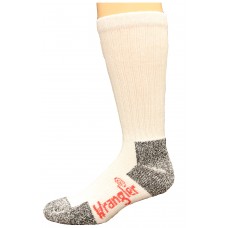Riggs by Wrangler Steel Toe Boot Sock 2 Pack, White, M 8.5-10.5