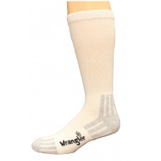 Wrangler Cotton Crew Sock 3 Pack, White, M 8.5-10.5