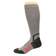 Wrangler Men's Compression Technology Tall Boot Sock 1 Pair, Grey, M 8.5-10.5